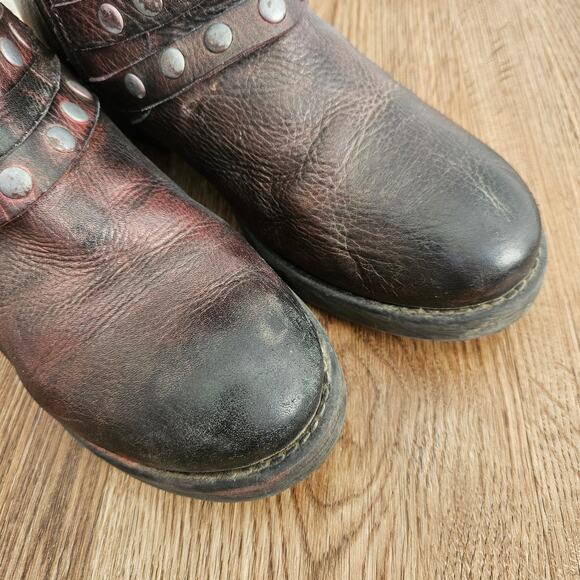 Eric Michael Distressed Booties Size 39 Brown Rustic Western Boot - Picture 4 of 8